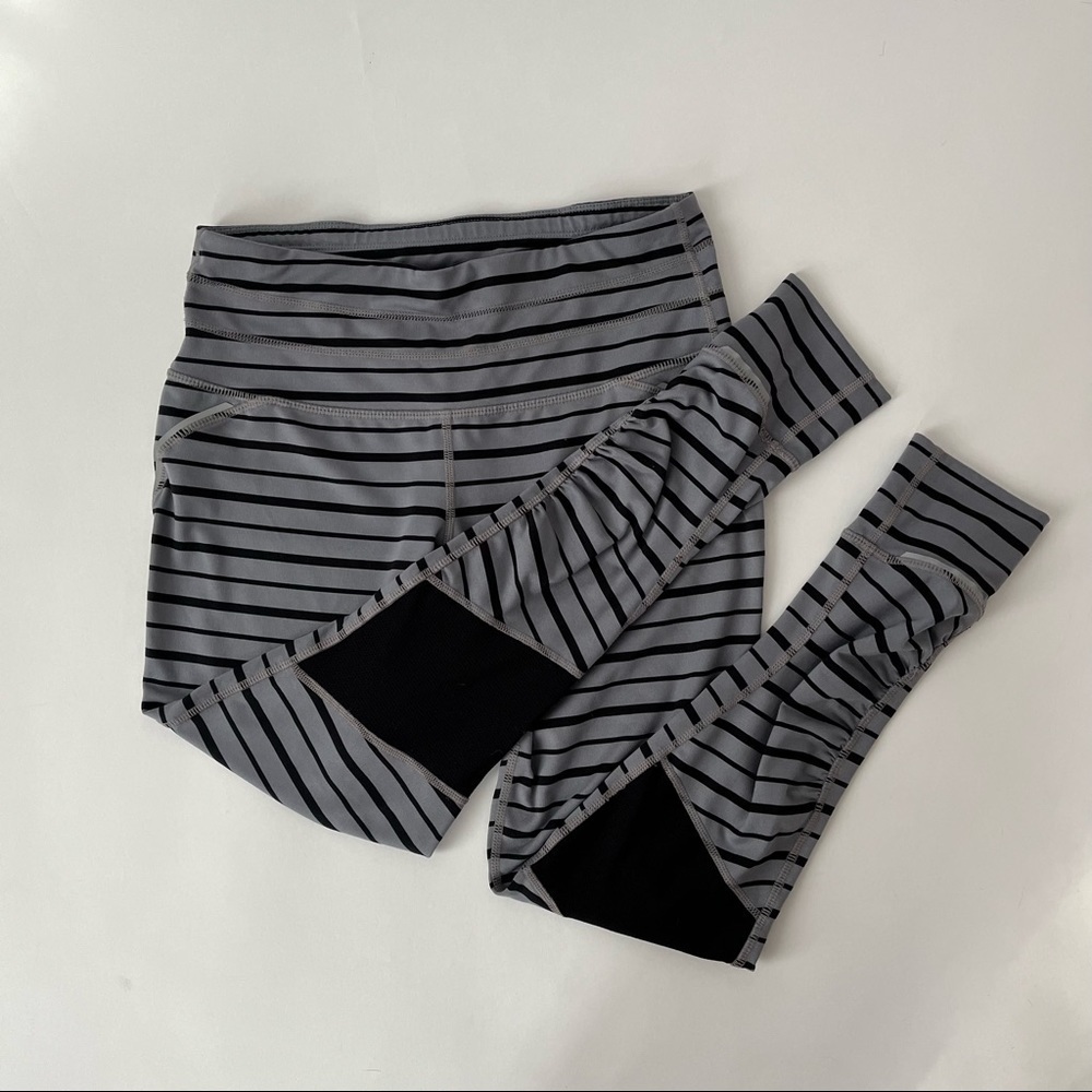 Athleta leggings blue striped
